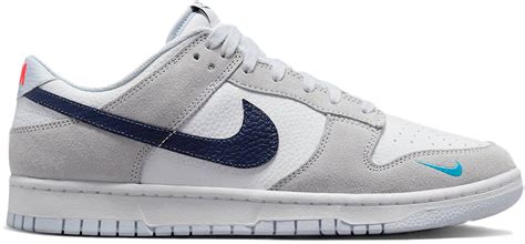 nike dunk lowwhite grey navy aqua mini swoosh|nike dunk low sale.